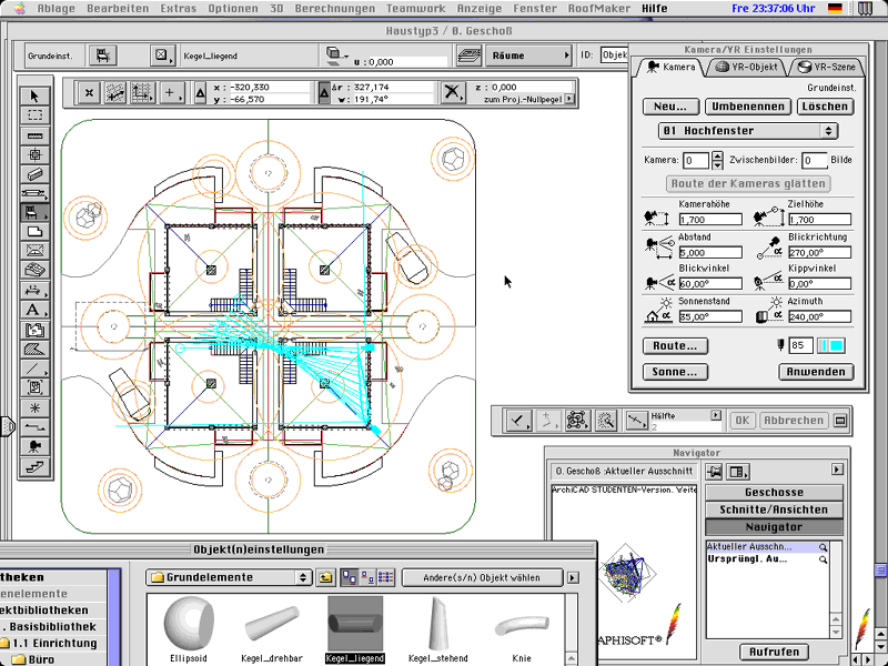 CAD Entwurf Architektur in ArchiCAD 6.5 Mac